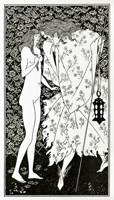 Den mystiska rosenträdgården, ca 1894 av Aubrey Beardsley