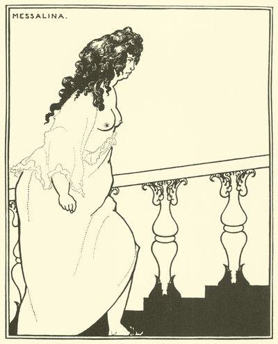 Messalina återvänder från badet av Aubrey Beardsley