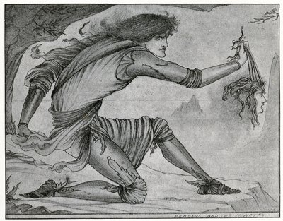 Perseus och Gorgon av Aubrey Beardsley