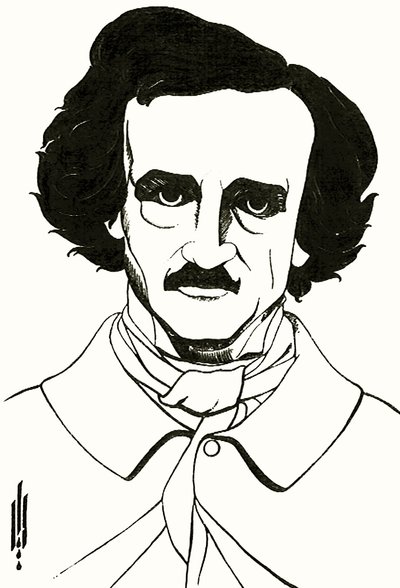 Porträtt av Edgar Allan Poe, 1894 av Aubrey Beardsley