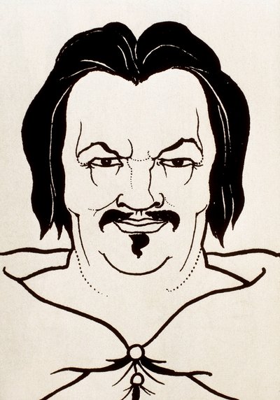 Porträtt av Honore de Balzac av Aubrey Beardsley