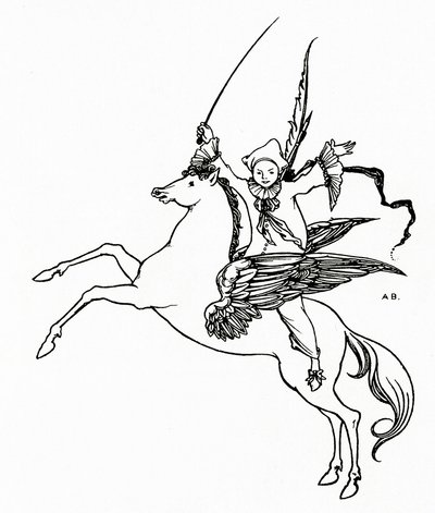 Puck på Pegasus, 1894 av Aubrey Beardsley