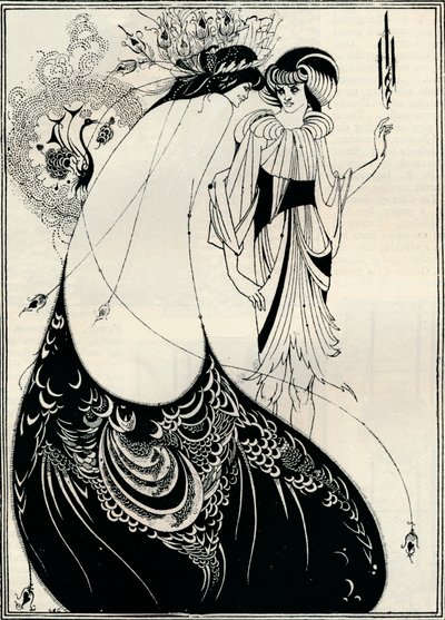 Påfågelflickan, 1893 av Aubrey Beardsley