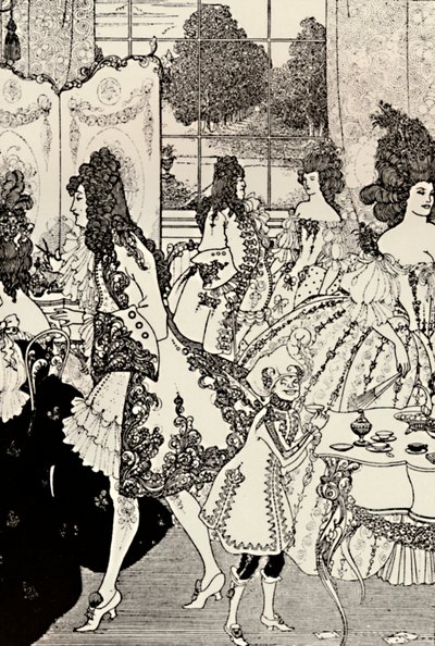 Låsets våldtäkt. Alexander Pope. Pennteckning, 1896, 1923 av Aubrey Beardsley