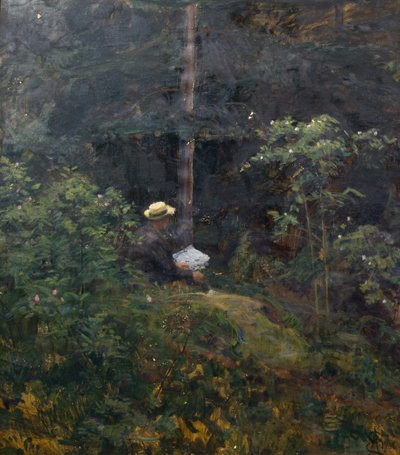 Skogsinteriör av August Eiebakke