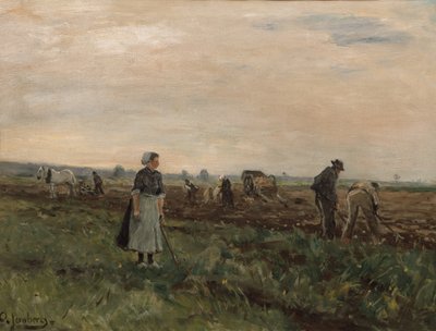 Arbetare i fält (målning) av August Jernberg