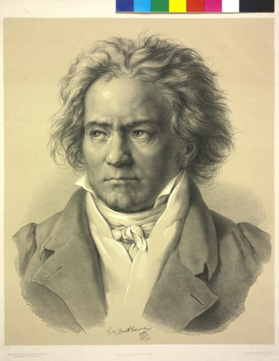 Ludwig van Beethoven av August Karl Friedrich von (after) Kloeber