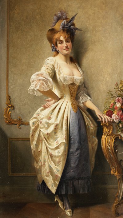En ung skönhet, 1884 av August Knoop