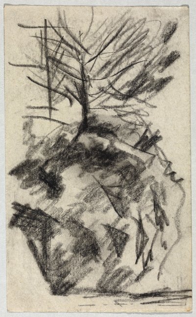 träd på sluttningen av August Macke
