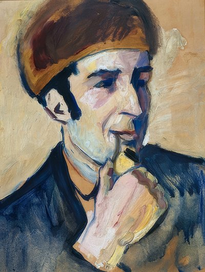 Porträtt av Franz Marc. 1910 av August Macke
