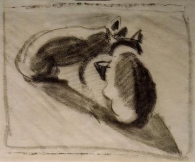 Målaren Marcs två katter av August Macke