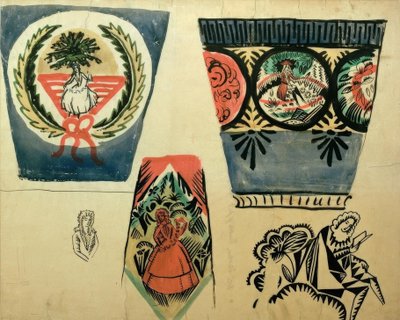 Tre vaser av August Macke