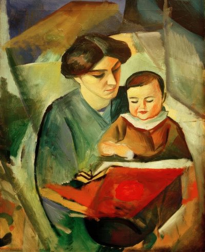 Elisabeth och Walterchen av August Macke