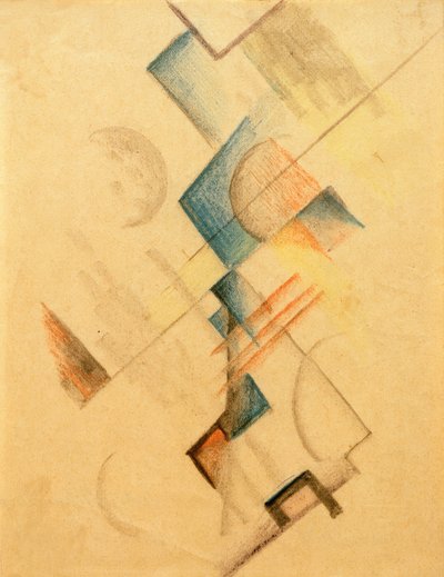 Färgade former (abstrakta former) av August Macke
