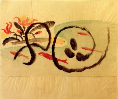 Fiskmönster, design för broderi av August Macke