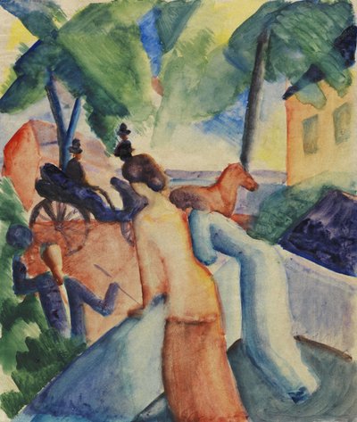 Hälsning Thunsjön, 1913. av August Macke