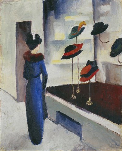 Hattaffär, 1913 av August Macke