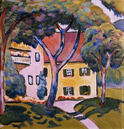 Hus i ett landskap av August Macke