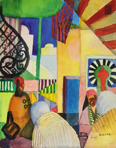 I basaren, 1914 av August Macke