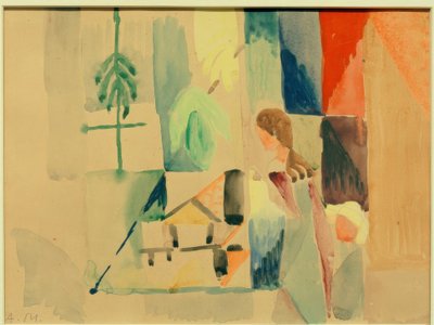 Barn i grönsaksbutiken II av August Macke