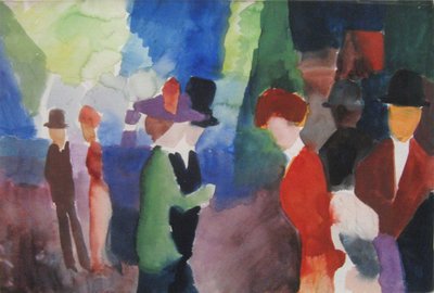 Människor som möts av August Macke