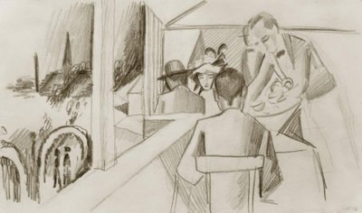 Luftskeppskafé av August Macke