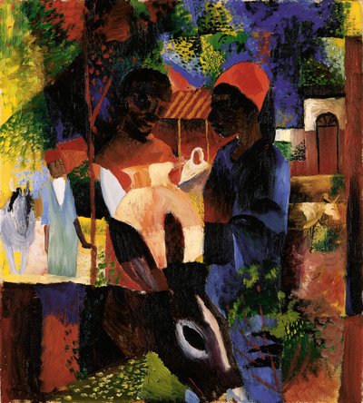 Marknad i Tunis av August Macke