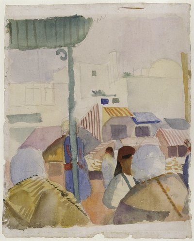 Marknaden i Tunis II av August Macke