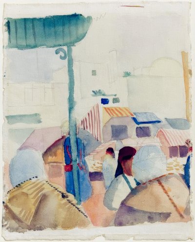 Marknad i Tunis II av August Macke