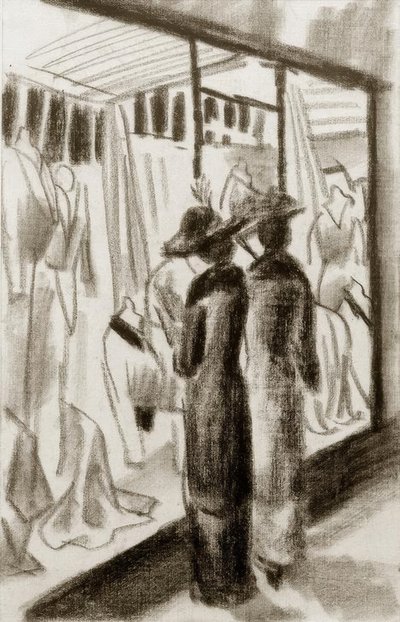 Modebutik i arkadhallen av August Macke