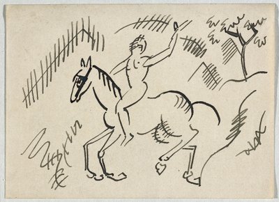 Naken ryttare av August Macke