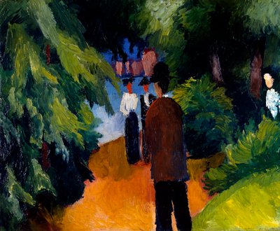 Park med damm av August Macke