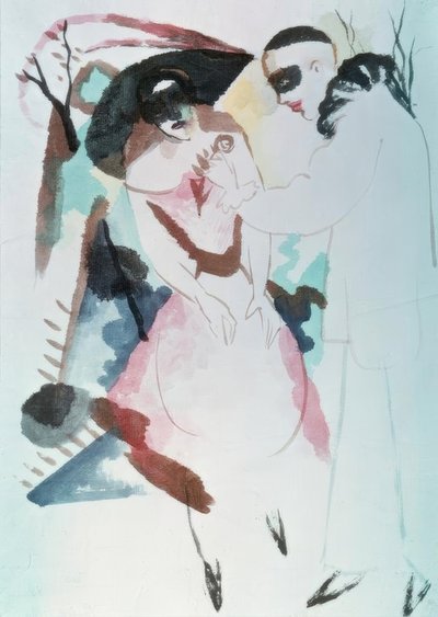 Pjerrot och dam av August Macke