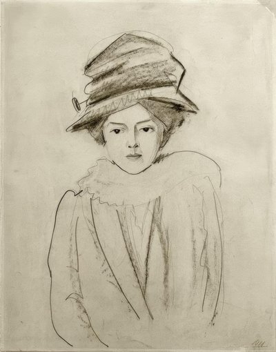 Porträtt av Elly Jost av August Macke