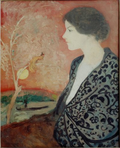 Porträttstudie Elisabeth Gerhardt av August Macke