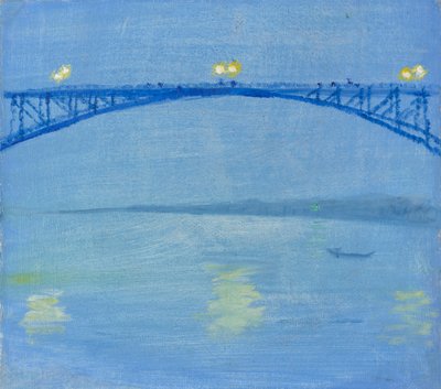Rhenbron på kvällen av August Macke
