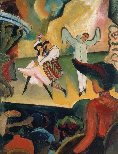 Rysk balett I. 1912 av August Macke