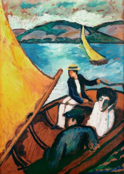 Segelbåt, Tegernsee av August Macke