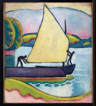 Segelbåt på morgonen, 1910 av August Macke