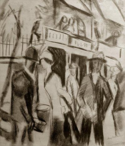 Vandrare på gatan av August Macke