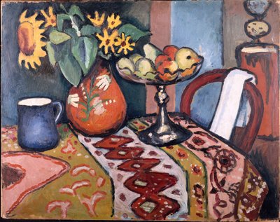Stilleben med solrosor II, 1911 av August Macke