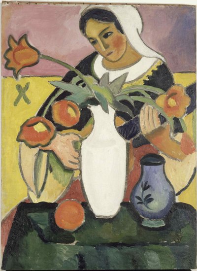 Lutspelaren, 1910. av August Macke