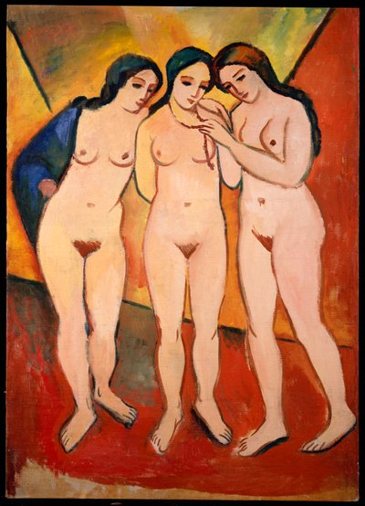 Tre nakna kvinnor av August Macke