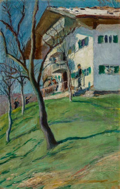 Vår lilla stuga i Tegernsee av August Macke