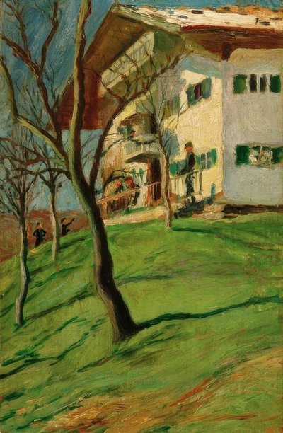 Vårt lilla hus i Tegernsee av August Macke