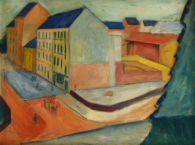 Vår gata med ridbana, Bonn, 1913 av August Macke