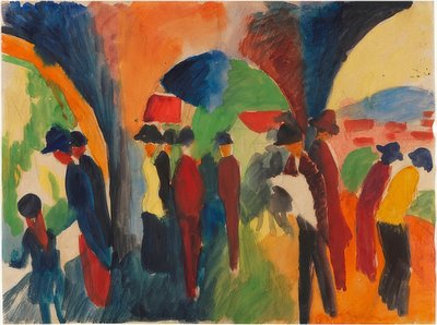 Under bersåerna i Thun (ett motiv för en rullator). 1913 av August Macke