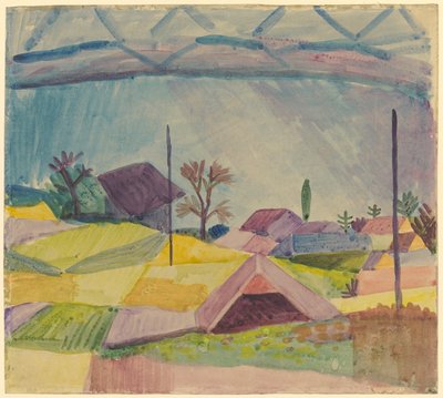 Utsikt över Hilterfingen av August Macke