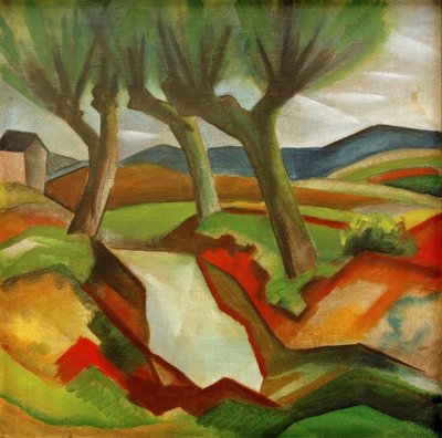 Willows vid bäcken av August Macke