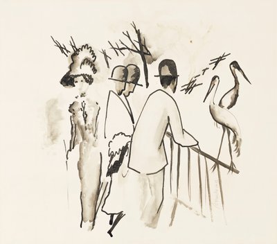 Zoologisk trädgård II; Zoologischer Garten II, 1912 av August Macke